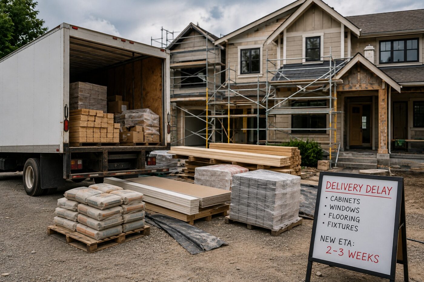 construction material delivery delays affecting renovation schedule