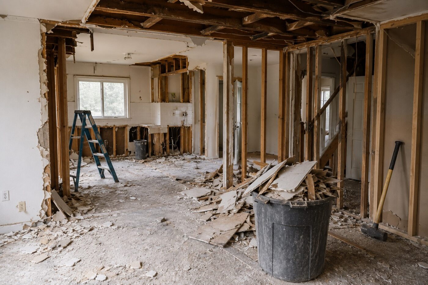 home renovation demolition stage step by step workflow